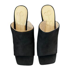 Jessica Simpson Aisha Wedge Black Suede Slip-On Platform Sandals Size 7M NIB
